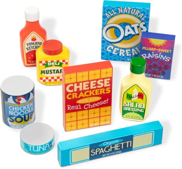 Melissa & Doug Wooden Pantry Products Play Food